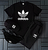 Чоловічий костюм Футболка Шорти Adidas Комплект літній Адідас кепка барсетка бавовна, фото 5