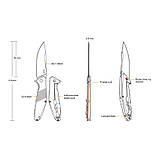 Ніж складаний Ruike D191-B clip-point, фото 3