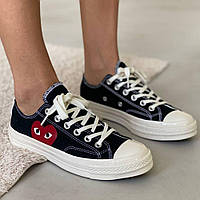 Кроссовки женские Converse All Star кеды черные конверс низкие повседневные