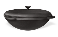 Об'єм — 10 літрів. Казан чавунний азійський із чавунною кришкою, фото 1