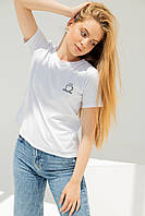 Женская белая футболка оптом и в розницу L-XL