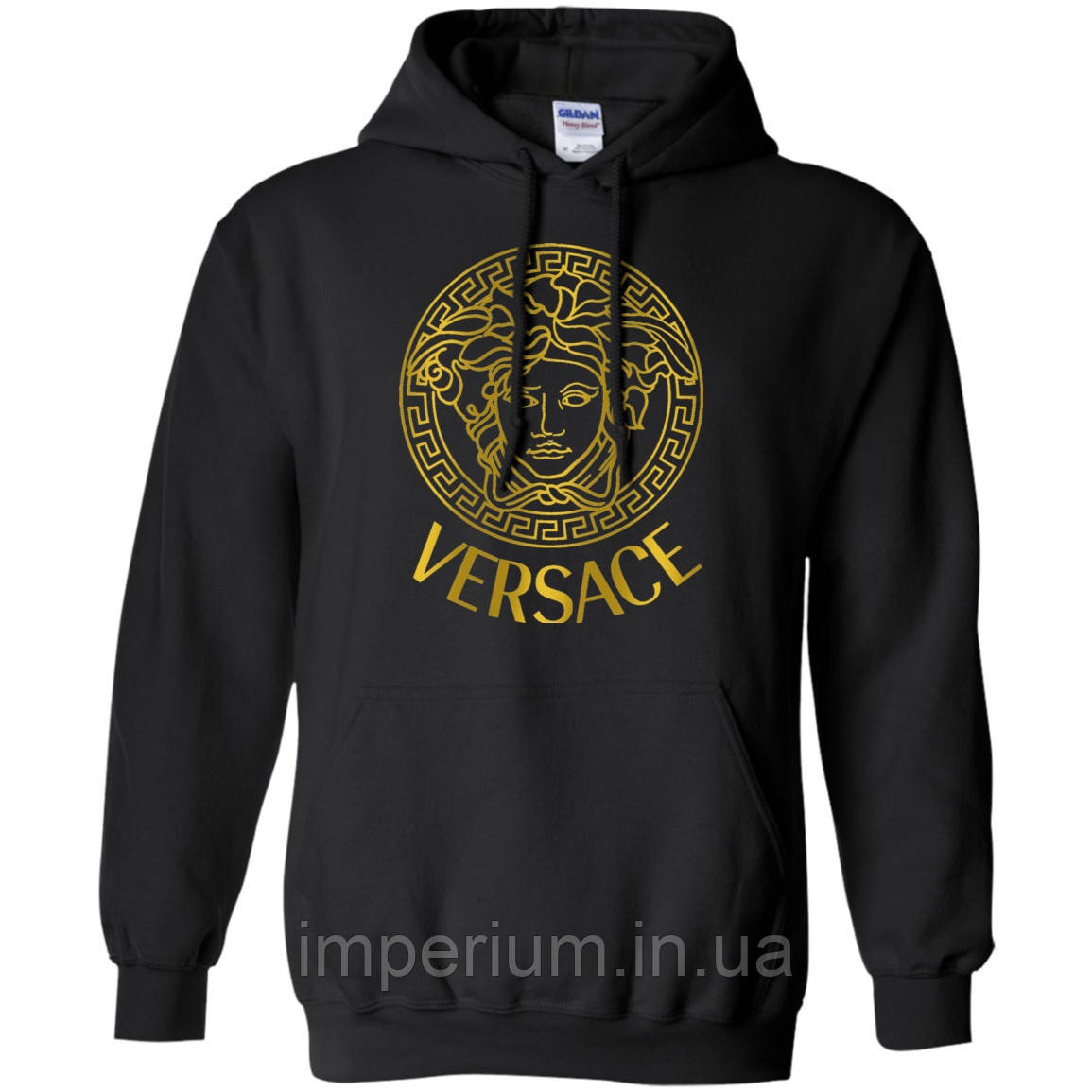 Худі версаче | стильна толстовка з золотим логотипом versace, фото 1