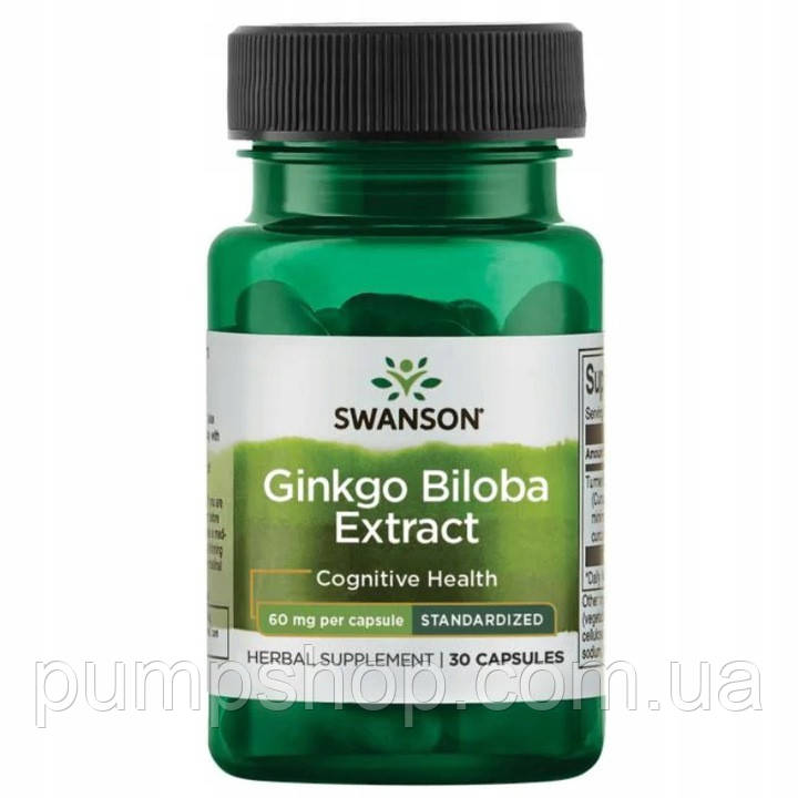 Гінкго Білоба Swanson Ginkgo Biloba 60 мг 30 капс.