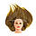 Навчальна голова 30% натурального волосся з ефектом дрібного гофре, колір золото, фото 10