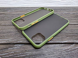 Матовий протиударний чохол для iPhone 12 Pro Max хакі бампер