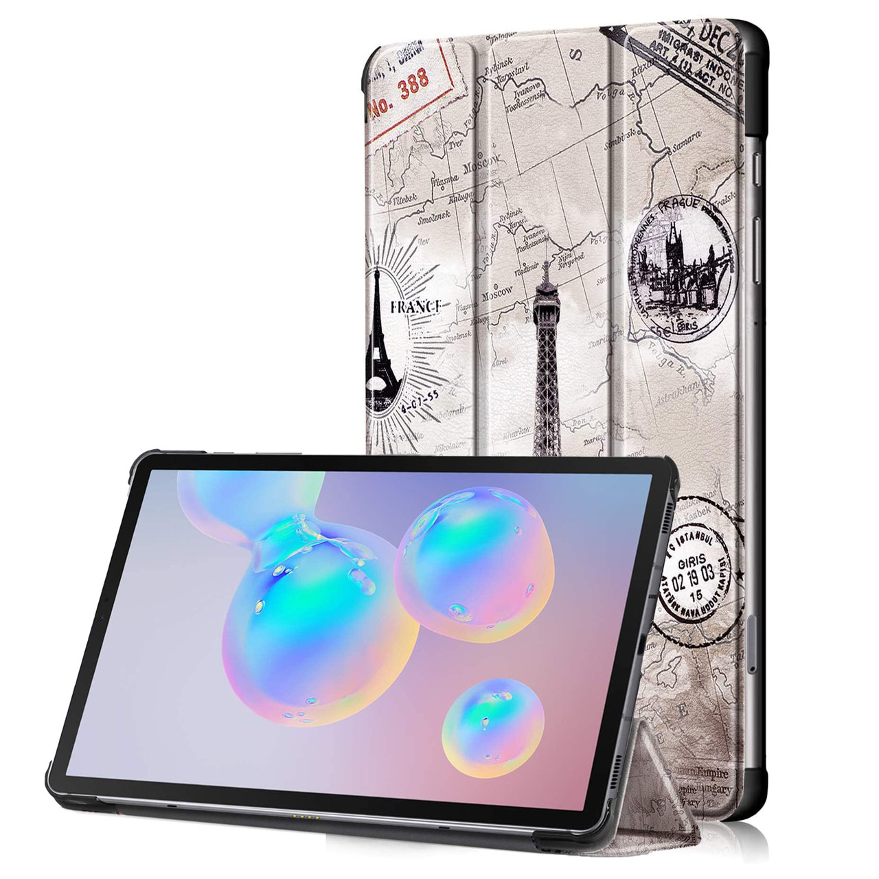 Чохол-книжка Colored Cover для Samsung Galaxy Tab S6 Lite 10.4 P610 / P615 (Wake / Sleep) Eiffel Tower