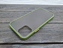Матовий протиударний чохол для iPhone 12 mini хакі бампер