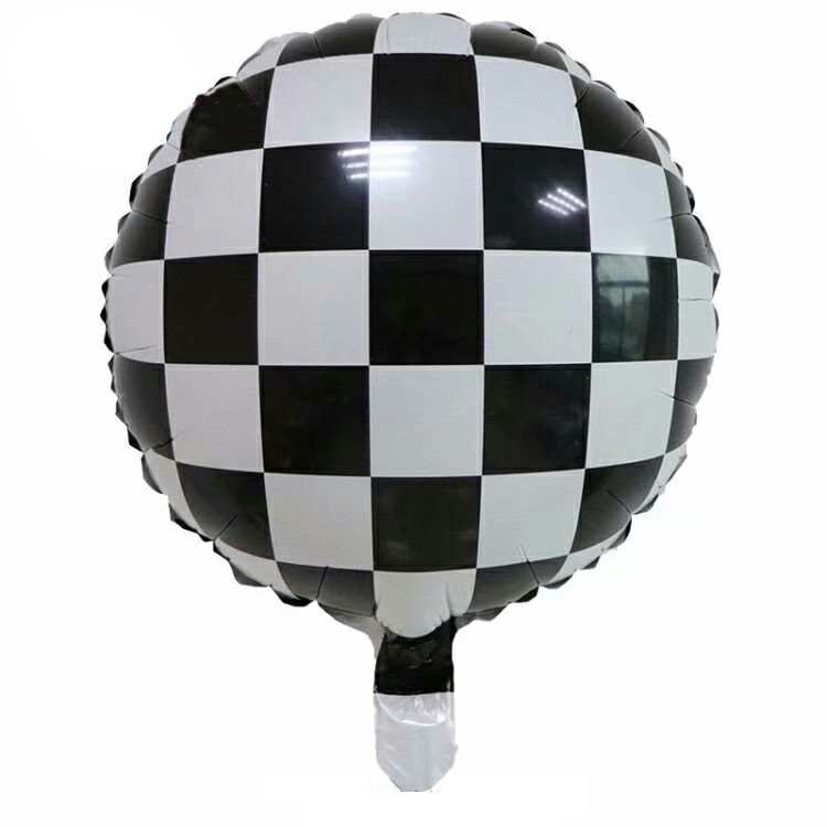 Фольгована кулька кругла Шахматна клітинка 18 дюймів, фото 1