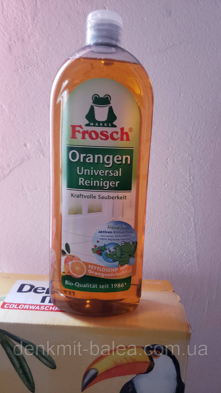 Фрош — натуральний очисний засіб для всіх типів поверхонь Frosch Universal Reiniger Orangen 750 мл