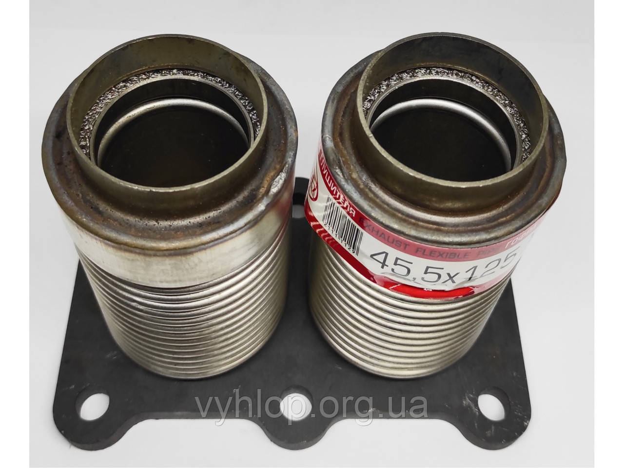 Гофра глушника суцільнометалева 45,5х125 (2-гофри) EuroEx