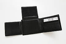 Шкіряне чорне портмоне, фото 3