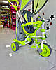 Триколісний Дитячий велосипед трайк Y STROLLY Spin 2 в 1 зелений (100835), фото 3