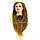 Навчальна голова 50% натурального волосся золота, фото 5