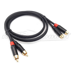 Кабель аудіо подовжувач 2RCA — 2RCA (преміум), фото 3