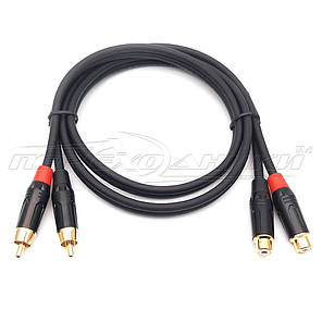 Кабель аудіо подовжувач 2RCA — 2RCA (преміум), фото 4