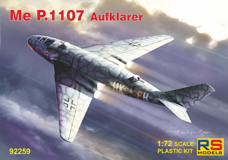Пластикова модель 1/72 RS models 92259 німецький винищувач Messerschmitt Me P.1107 Aufklärer