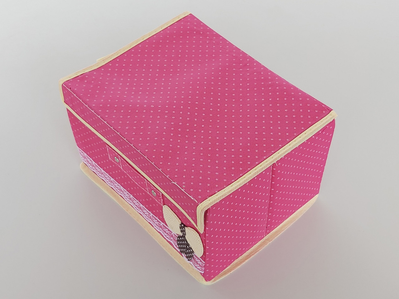 Коробка-органайзер Ш 25*Д 19,5*В 15,5 см. Колір малиновий для зберігання одягу, взуття чи невеликих предметів