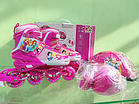 Комплект роликів 34-38 Scale для дівчинки, Дісневий рожевий