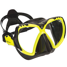 Маска AquaLung Mission для дайвінгу, чорно-жовта
