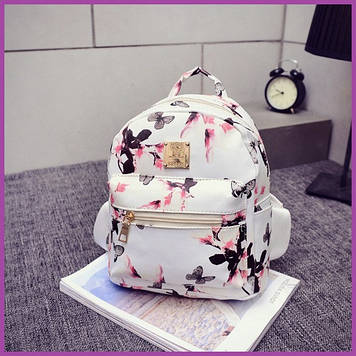 Жіночий маленький стильний рюкзак Міні рюкзаки для дівчат білий кіжзам