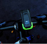 Яскрава велосипедна фара 2x T6 LED 400LM, Smart, з сигналом, акумулятор 2000mAh, зарядка від USB, вело ліхтар, фото 3