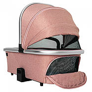Універсальна коляска 3 в 1 Carello Optima CRL-6504 Hot Pink Текстиль льон Сумка для мами, фото 11