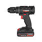 Дриль-шуруповерт акумуляторна 20, 35 Nm, 0-450/0-1500 об/хв, 2-13 мм, літій-іон, 2.0 Ач, ЗУ 2А, кейс, фото 2