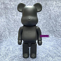 Дизайнерская игрушка Беарбрик 28 см чёрный. Статуэтка Bearbrick 400% Black. Bearbrick