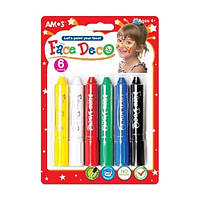 Набор карандашей для грима "FD5B6", 6 цветов. Amos