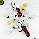 Білі шкіряні босоножки на чорній підошві, фото 2