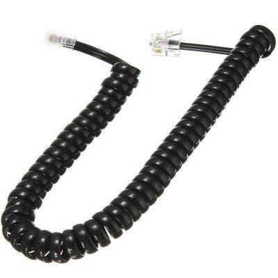 Удлинитель телефонный витой 2м (4р4с) черный, фото 1