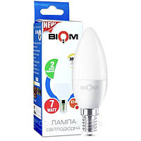 Лампа LED E14 7W 3000K BT-569 C37, Вiom