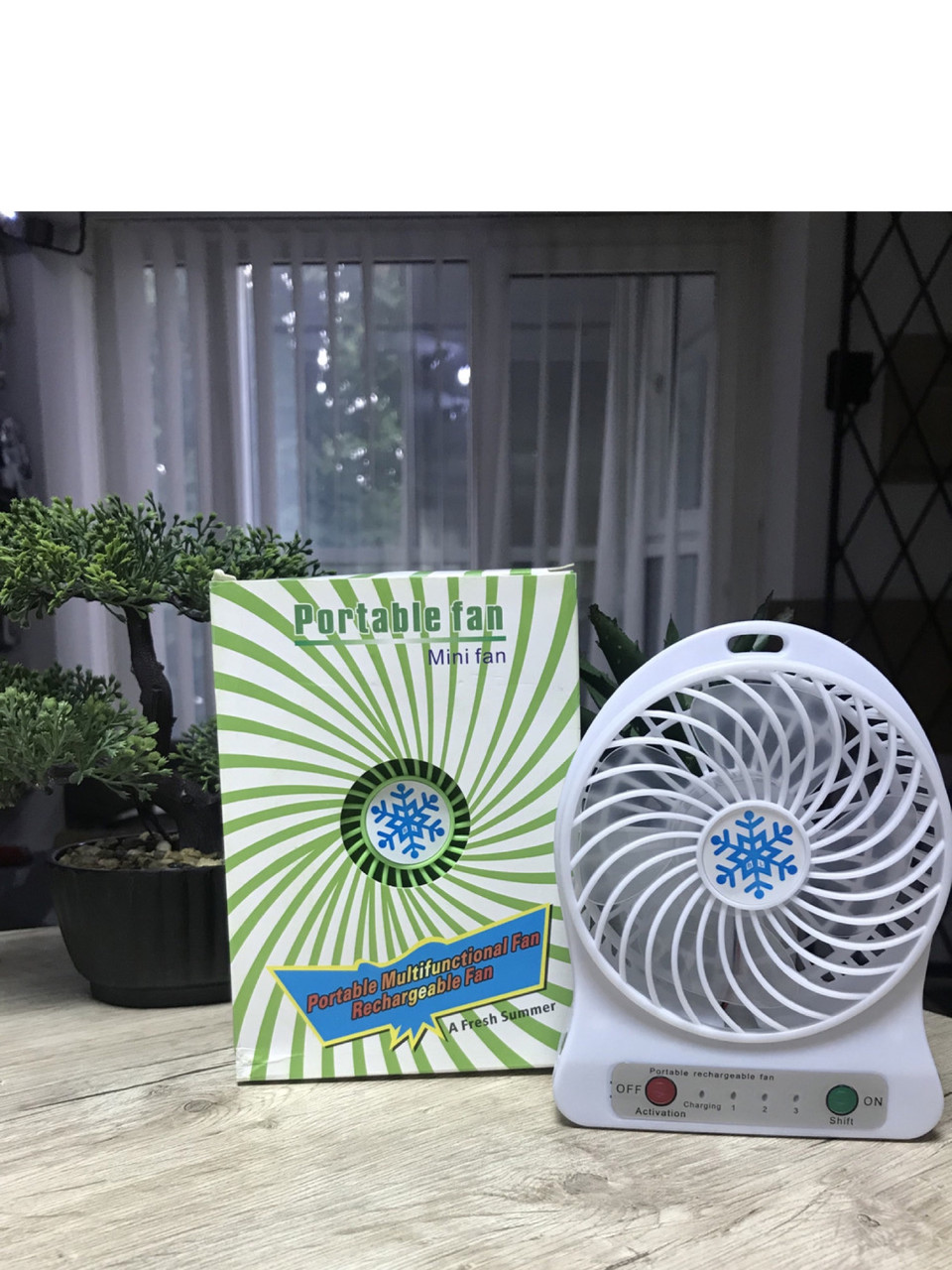 Міні-вентилятор USB з акумулятором портативний Portable Mini Fan