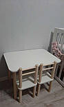 Дитячий столик і 1 стілець від виробника дерева і ЛДСП стілець-стол стіл Лайм А2444 40-50 см., фото 5