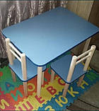 Дитячий столик і 1 стілець від виробника дерева і ЛДСП стілець-стол стіл Лайм А2444 40-50 см., фото 6