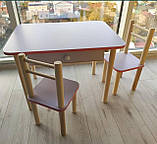 Дитячий столик і 1 стілець від виробника дерева і ЛДСП стілець-стол стіл Лайм А2444 40-50 см., фото 10