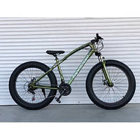 Велосипед Фэтбайк TopRider 215 колеса 26 дюймов / SHIMANO / стальная рама 17д / хаки