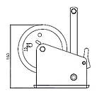 Лебідка ручна барабанна тросова 720 кг Husar BST 1600 lbs для авто, причепа, човна, лафета механічна, фото 6