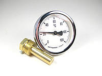 Термометр осевой Arthermo под погружную гильзу 1/2", Ø 63 мм, 0-120ºС, Италия (63121)