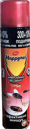 Дихлофос Happynet, 330 мл — без запаху, знищення тарганів, мух, мурах, фото 2