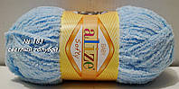 Нитки пряжа для вязания велюровая плюшевая SOFTY Софти от ALIZE Ализе № 183 - светлый голубой
