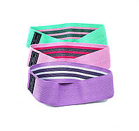 Тканевые резинки для фитнеса 38 см | Набор резинок для спорта | Тренажер для ног ягодиц | Лента петля эспандер