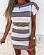Сукня міні в'язана з коротким рукавом у смужку, фото 8