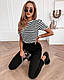 Костюм жіночі штани та футболка тельняшка в смужку віскоза, фото 3