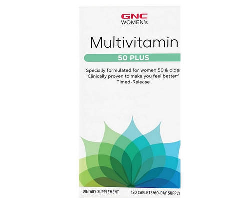 Вітаміни для жінок 50+ GNC Women's Multivitamin 50 plus 120 caplets, фото 2