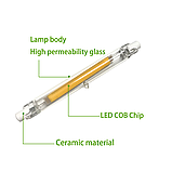 Cob LEd 20w 220V 6000K R7s 78mm. COB для галогенного прожектора 150 ватів, фото 6
