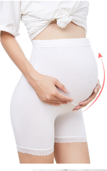 Труси бандаж-шорти з високою посадкою для вагітних жінок білі