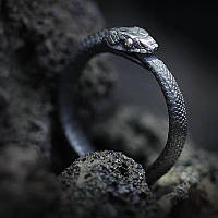 Мужское змеиное кольцо, скандинавское долговечное кольцо Змея, ручная работа размер регулируемый