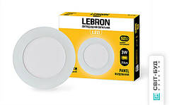 LED світильник Lebron L-PR-341, 3W, вбудований, d.88 * 19mm, 4100K, 210Lm, кут 120 °