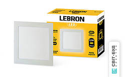 LED світильник Lebron L-PS-1241, 12W, вбудований, 166 * 166 * 19mm, 4100K, 850Lm, кут 120 °
